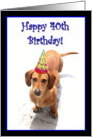 Happy 40th Birthday Dachshund card
