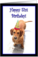 Happy 51st Birthday Dachshund card