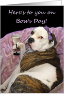 Happy Boss’s Day Old English Bulldogge card
