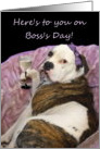 Happy Boss’s Day Old English Bulldogge card