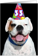 33rd Birthday Party Invitation Boxer card