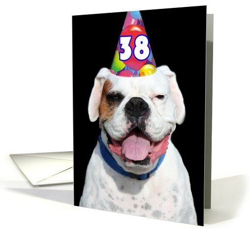 38th Birthday Party Invitation Boxer card (492334)