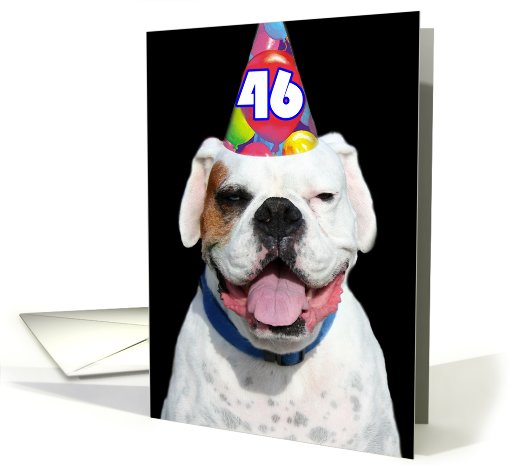 46th Birthday Party Invitation Boxer card (492346)