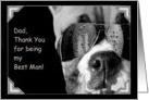 Dad Thank You for being my Best Man Boxer Dog card