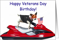 Happy Veterans Day Birthday Jack Russell Terrier card