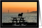 Thank You Dog in sunset card