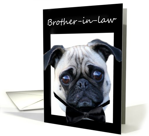 Brother-in-law Thank You for being my Best Man Pug card (561510)
