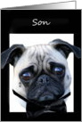 Son Thank You for being my Best Man Pug card