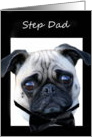 Step Dad Thank You for being my Best Man Pug card