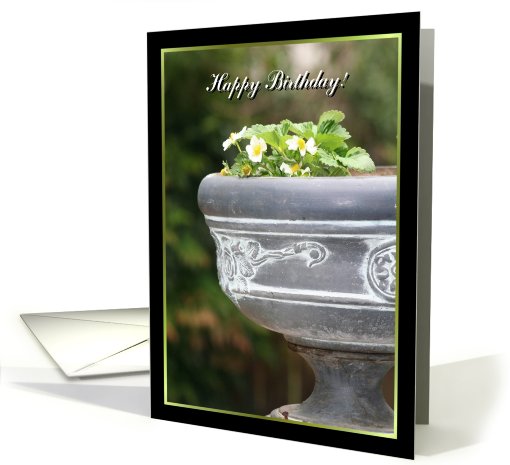 Happy Birthday Strawberry plant card (717399)