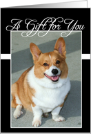 A gift for you Welsh Corgi dog card