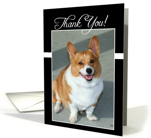 Thank You Welsh Corgi dog card (835522)