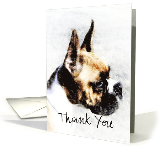 Thank You Boxer dog card (874670)