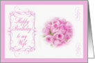 Birthday - Wife, Pink Roses card