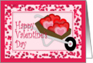 Happy Valentine’s Day - Wheelbarrow with Hearts card
