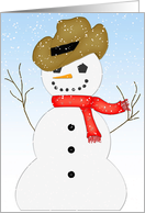 Cowboy Snowman card