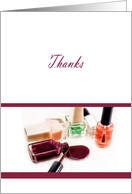 Thanks - Nail Technician card