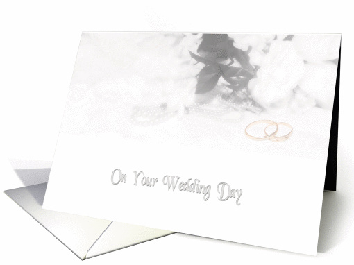 Wedding Day - White with Rings card (348833)