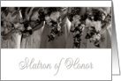 Matron of Honor Invitation card