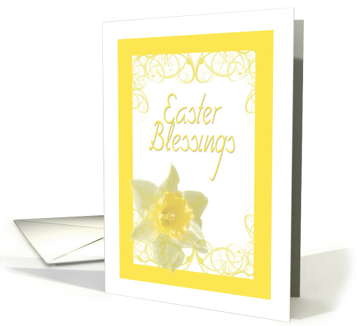 Easter Blessings - Yellow Daffodil card (371987)