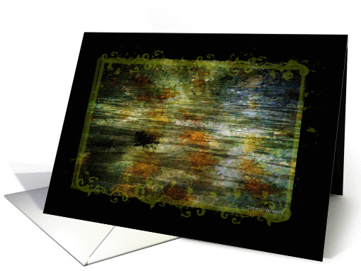 Leaves Underwater - Abstract Notecard (Blank) card (374292)