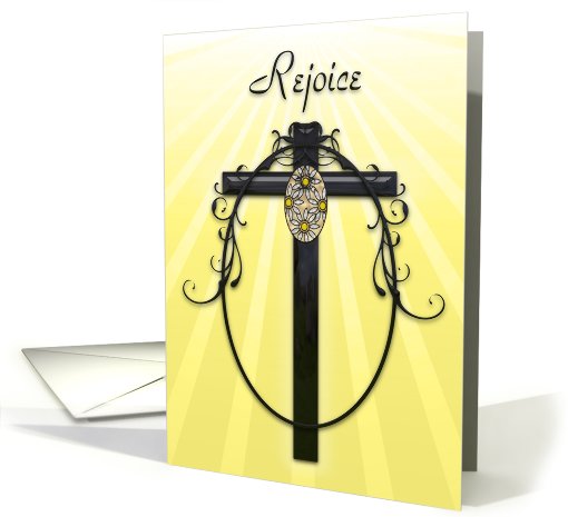 Rejoice For He is Risen - Cross card (596757)