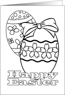 Happy Easter - Coloring Card for Kids card