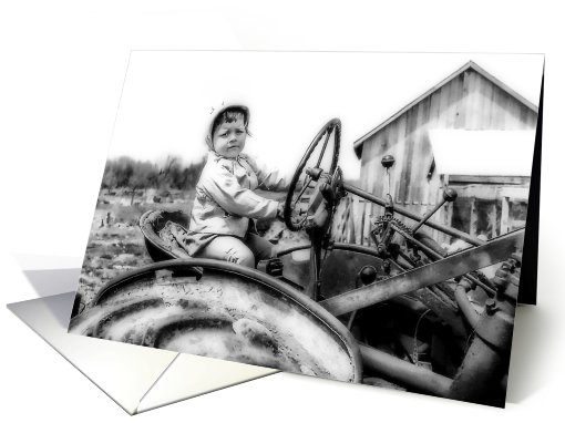 Farm Girl - for Grandad on Father's Day card (625736)
