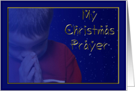 A Christmas Prayer (Boy) card