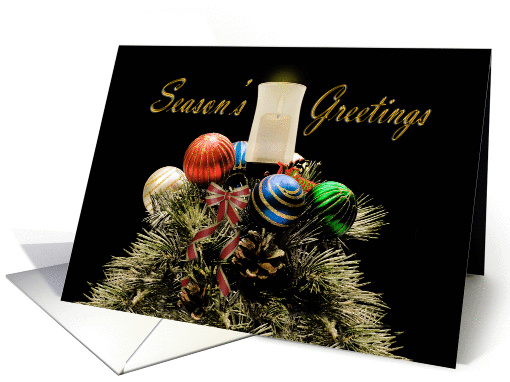 Seasons Greetings - Candle Arrangement card (883769)