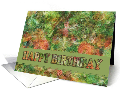 Birthday - General (Nasturtium Collage) card (885792)