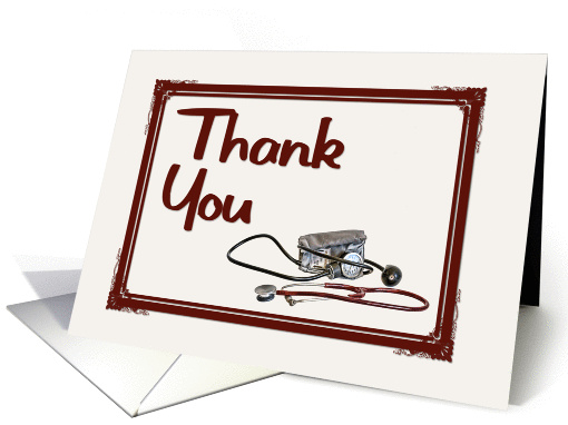 Medical Staff Thank You - Stethoscope/BP Cuff card (887687)