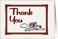 Medical Staff Thank You - Stethoscope/BP Cuff card