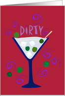 Dirty Martini Invitation (Rouge) card
