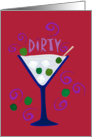 Dirty Martini Invitation (Rouge) card