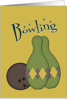 Retro Bowling Set card