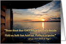 Amazon River Sunset Photo Over Water with Inspirational Quote card