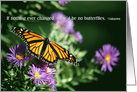 Monarch Butterfly On Purple Fall Aster Blank Note Card