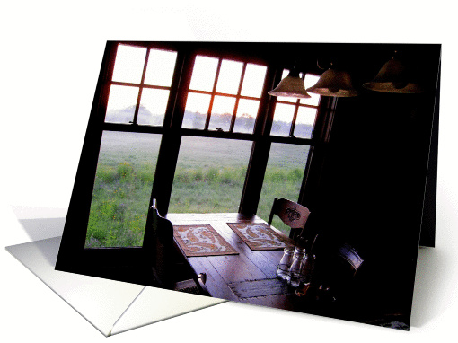 Kitchen Window Early Morning Sunrise card (315758)