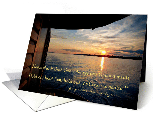 Amazon River Sunset Photo Over Water with Inspirational Quote card