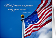 Forever In Peace American Flag Blank Note Card