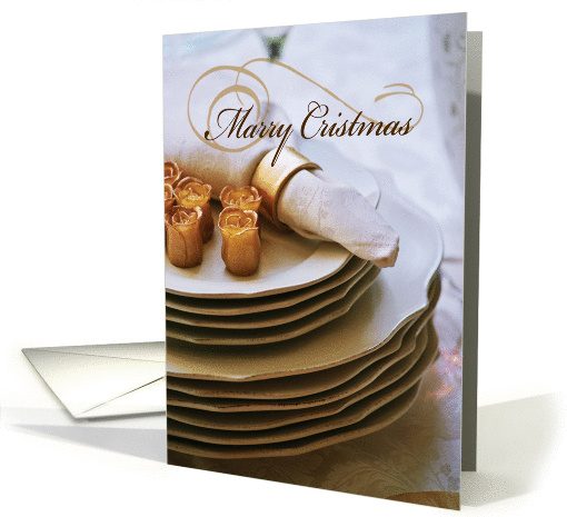 Golden Christmas card (318500)