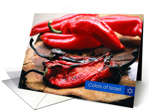 Beautiful Israel-Red Peppers card (323294)