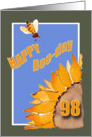Happy Bee-Day - 98 - Sunflower and Bee card
