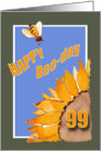 Happy Bee-Day - 99 - Sunflower and Bee card