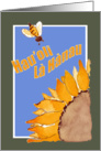 Happy Birthday - Hawaiian - Sunflower and Bee card