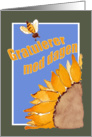 Happy Birthday - Norwegian - Sunflower and Bee card