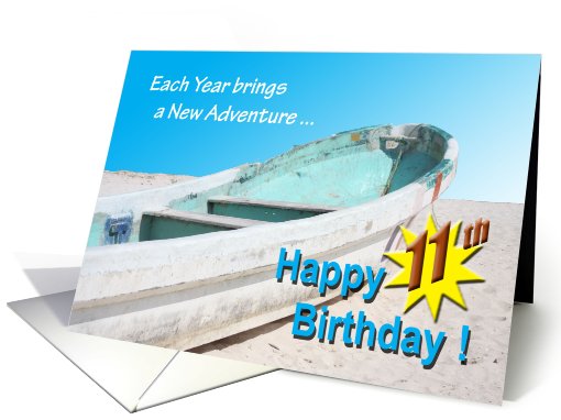 Happy 11th Birthday card (453460)