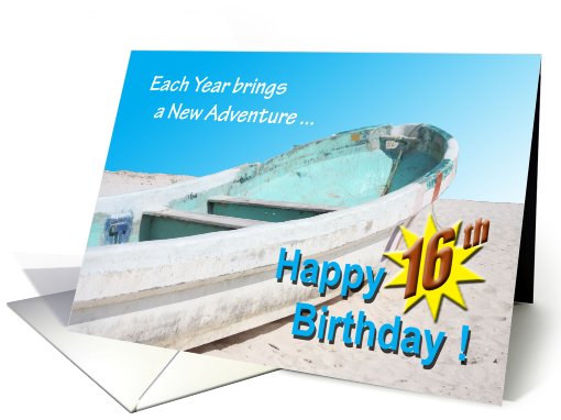 Happy 16th Birthday card (453467)