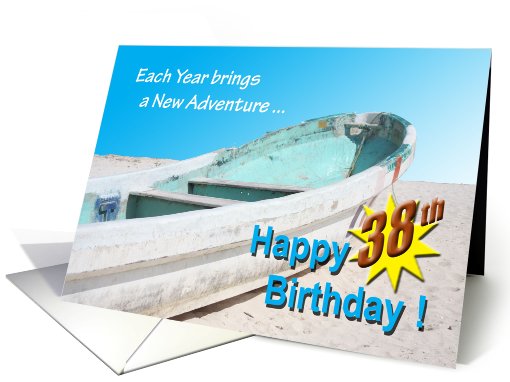 Happy 38th Birthday card (460756)